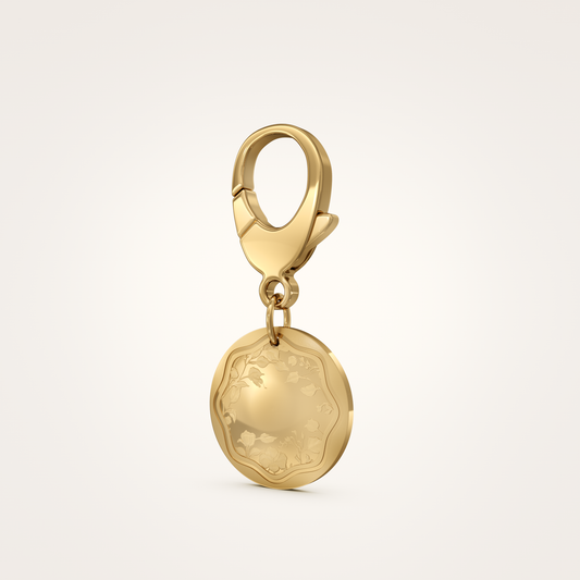 Tier-Schmuckanhänger_mit_Karabiner_Floral_26mm_18_Karat_Gelbgold