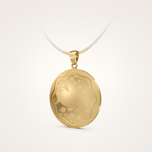 Schmuckanhänger_für_Halskette_Floral_36mm_18_Karat_Gelbgold