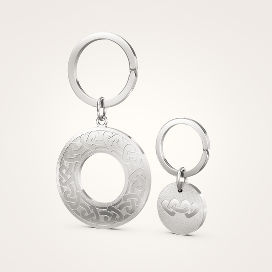 Anhänger-Set_-_Schlüsselanhänger_&_Tier-Anhänger_mit_Sicherungsring_Eternal_36mm_Sterling_Silber