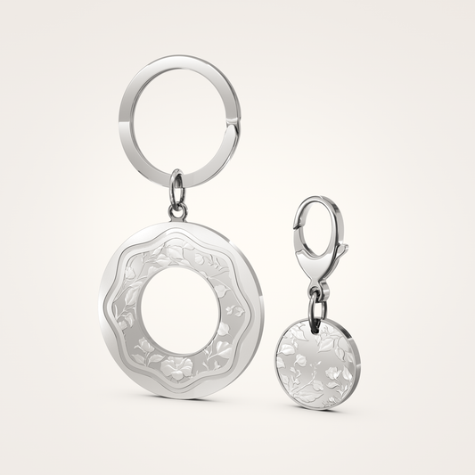 Anhänger-Set_-_Schlüsselanhänger_&_Tier-Anhänger_mit_Karabiner_Floral_36mm_Sterling_Silber