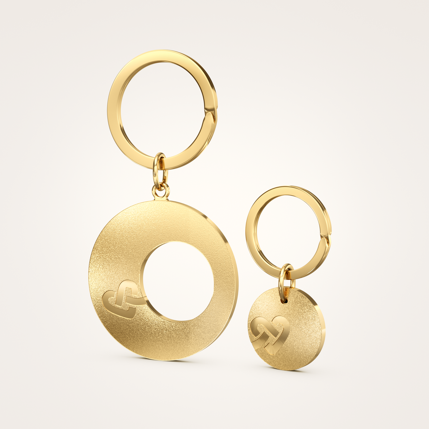 Anhänger-Set_-_Schlüsselanhänger_&_Tier-Anhänger_mit_Sicherungsring_Faithful_36mm_18_Karat_Gelbgold