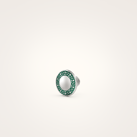 Ansteck-Pin_Eternal_18mm_Sterling_Silber_Smaragdgrün