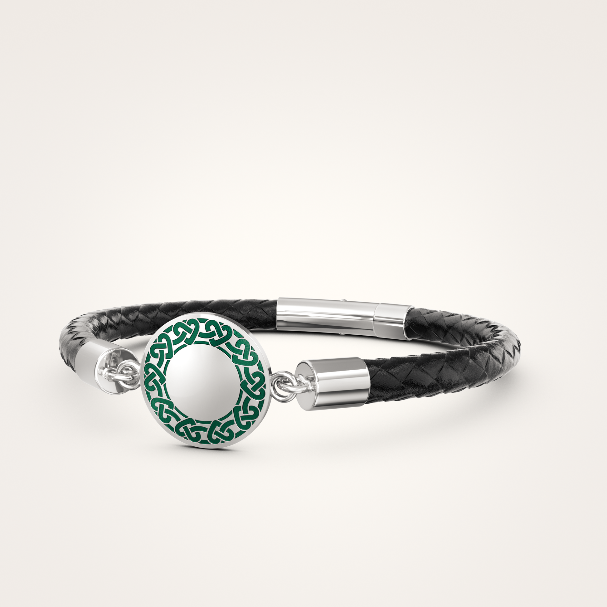 Lederarmband_Eternal_18mm_Sterling_Silber_Smaragdgrün
