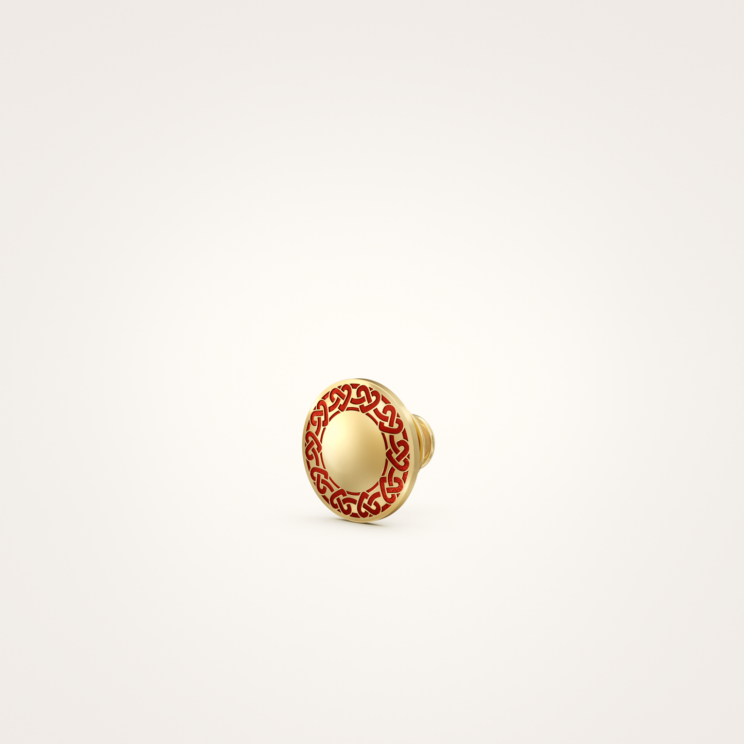 Ansteck-Pin_Eternal_18mm_Feinvergoldet_Burgundrot