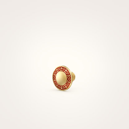 Ansteck-Pin_Eternal_18mm_Feinvergoldet_Burgundrot