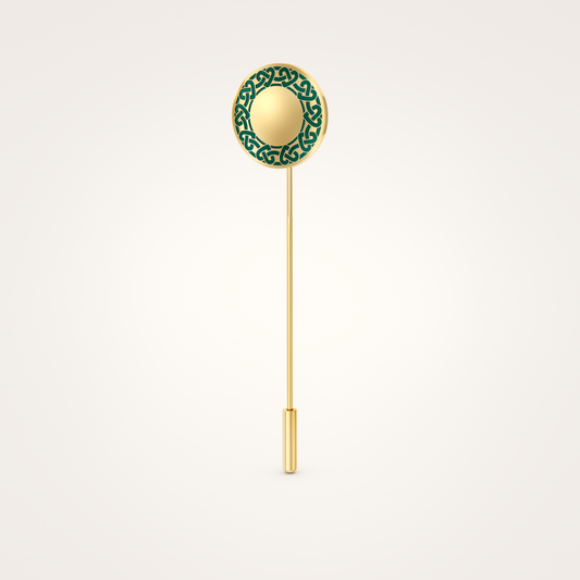Anstecknadel_Eternal_18mm_18_Karat_Gelbgold_Smaragdgrün