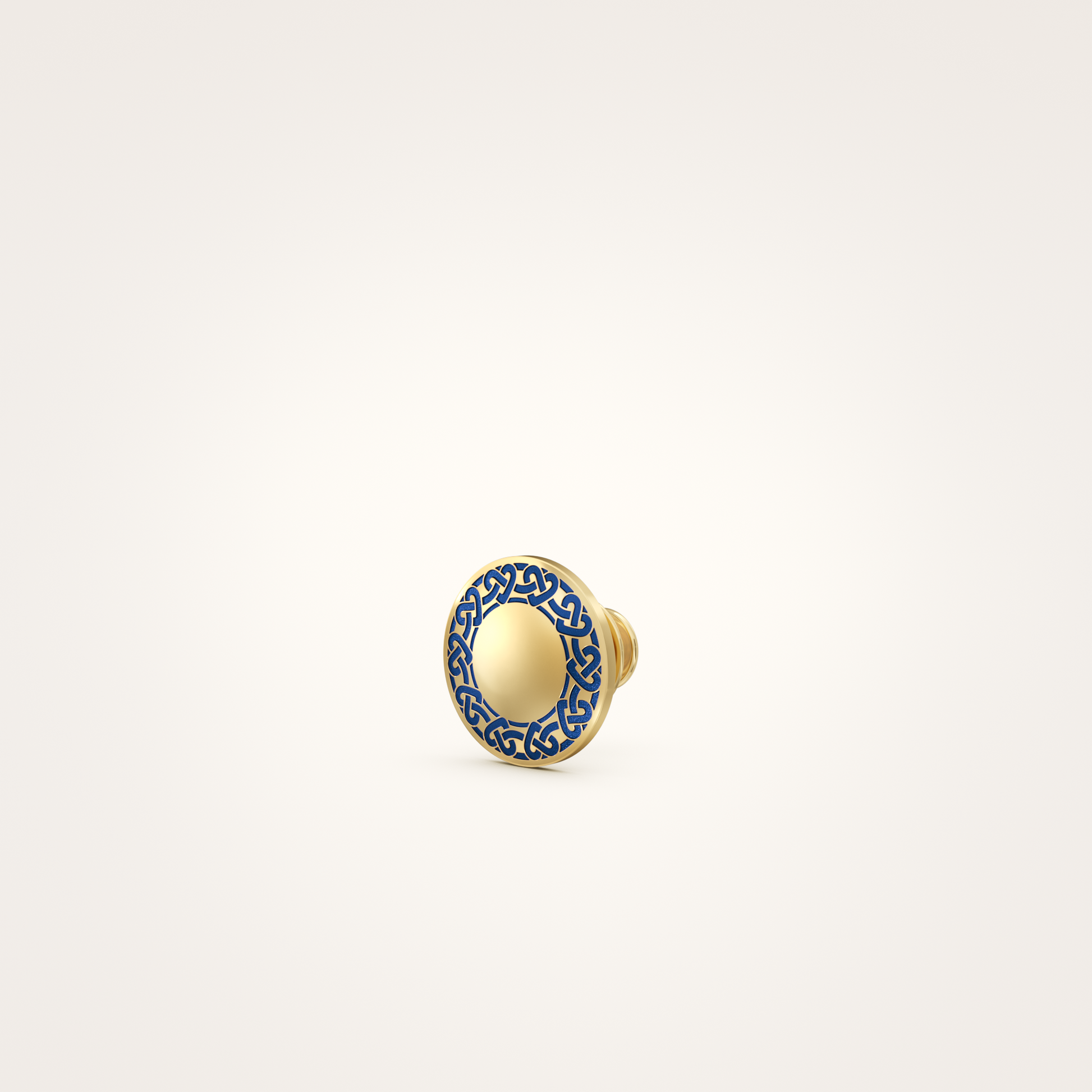 Ansteck-Pin_Eternal_18mm_18_Karat_Gelbgold_Marineblau