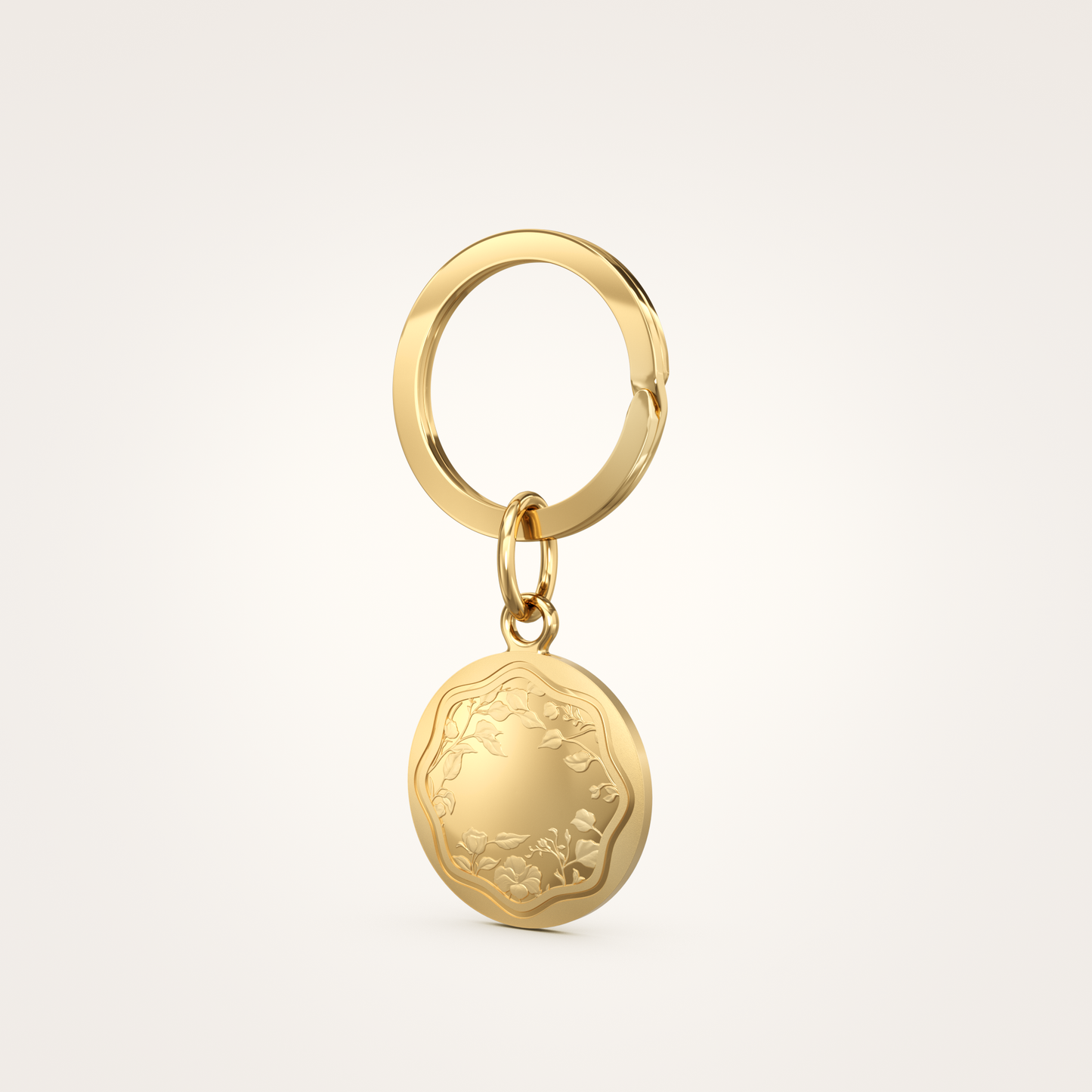 Schlüsselanhänger_Floral_18mm_18_Karat_Gelbgold