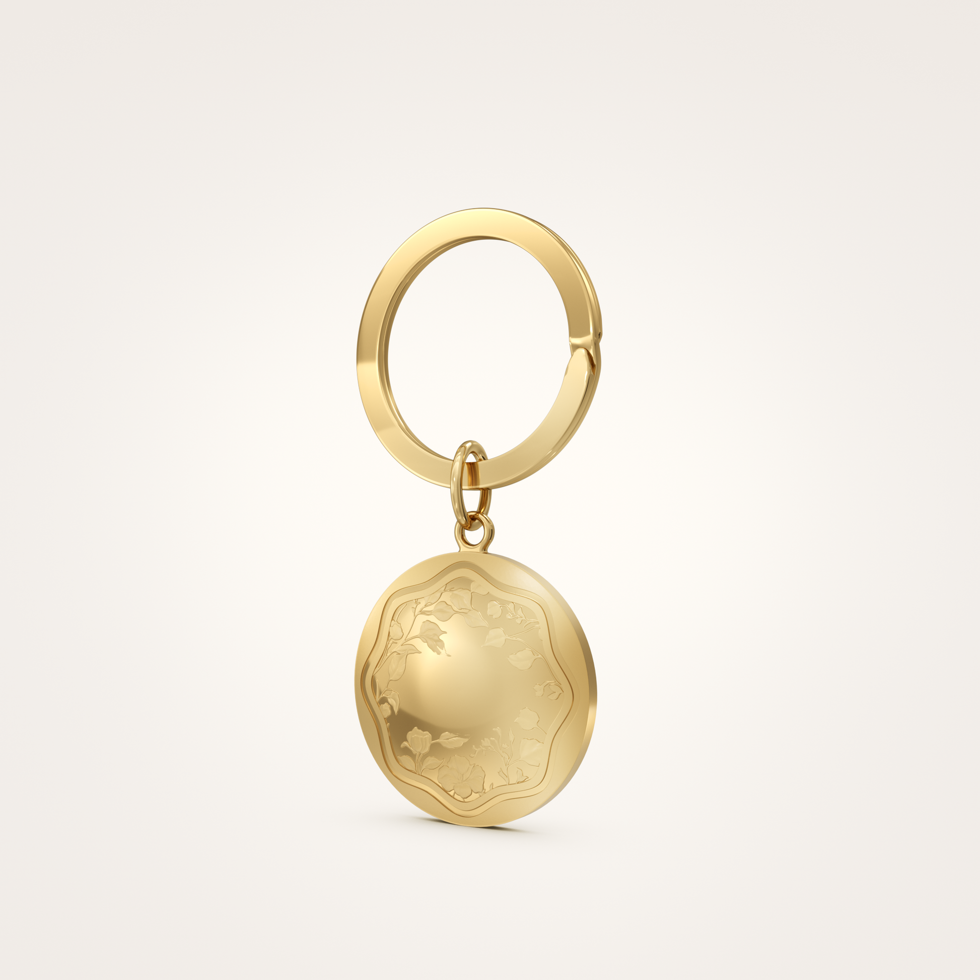 Schlüsselanhänger_Floral_26mm_18_Karat_Gelbgold
