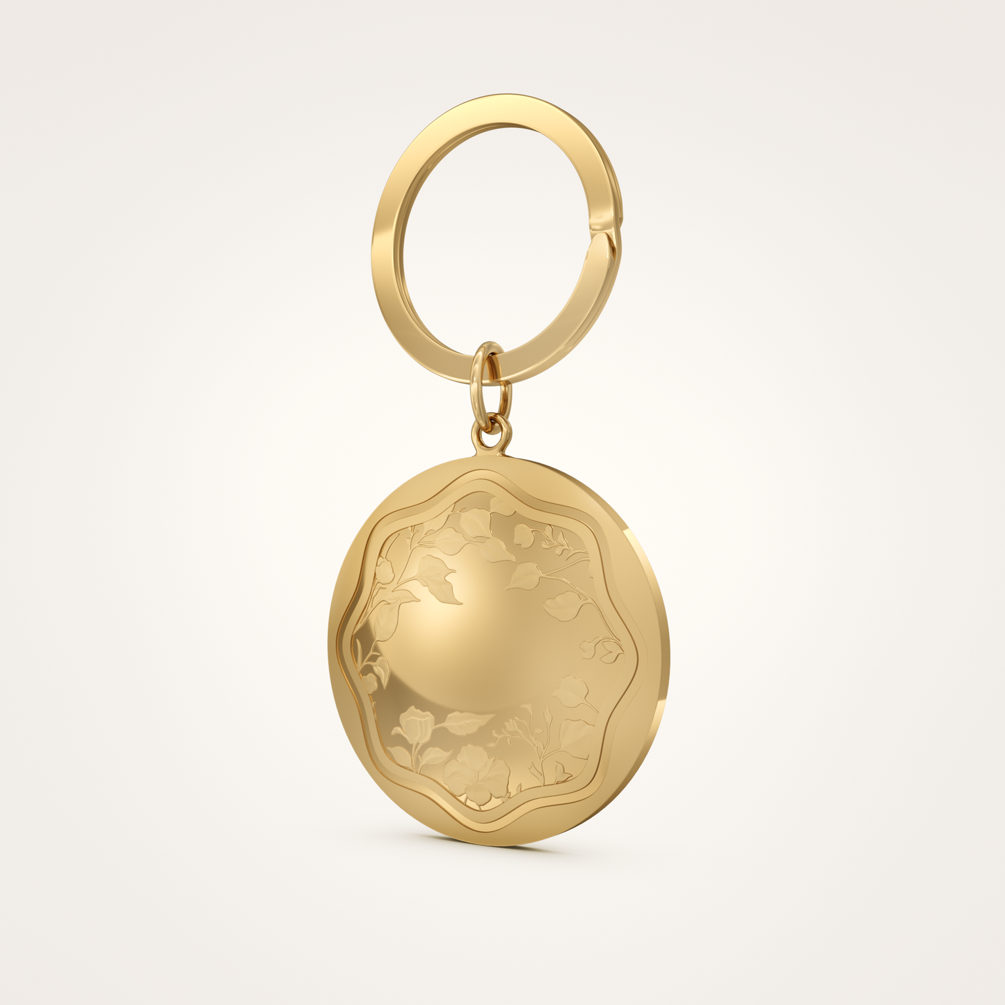 Schlüsselanhänger_Floral_36mm_18_Karat_Gelbgold