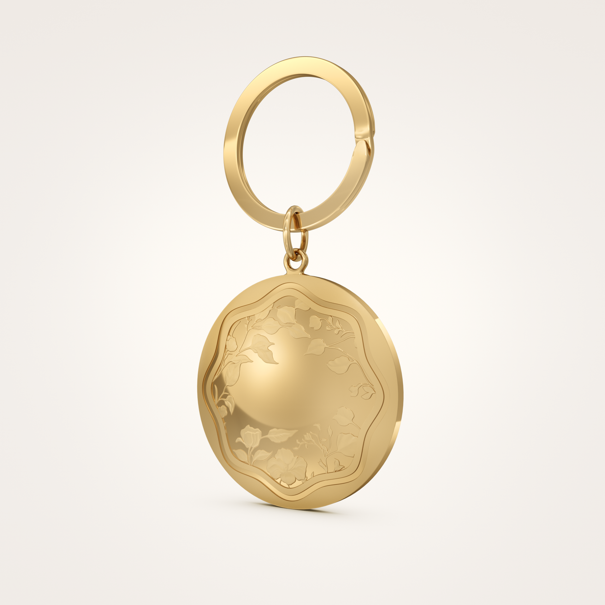 Schlüsselanhänger_Floral_36mm_18_Karat_Gelbgold