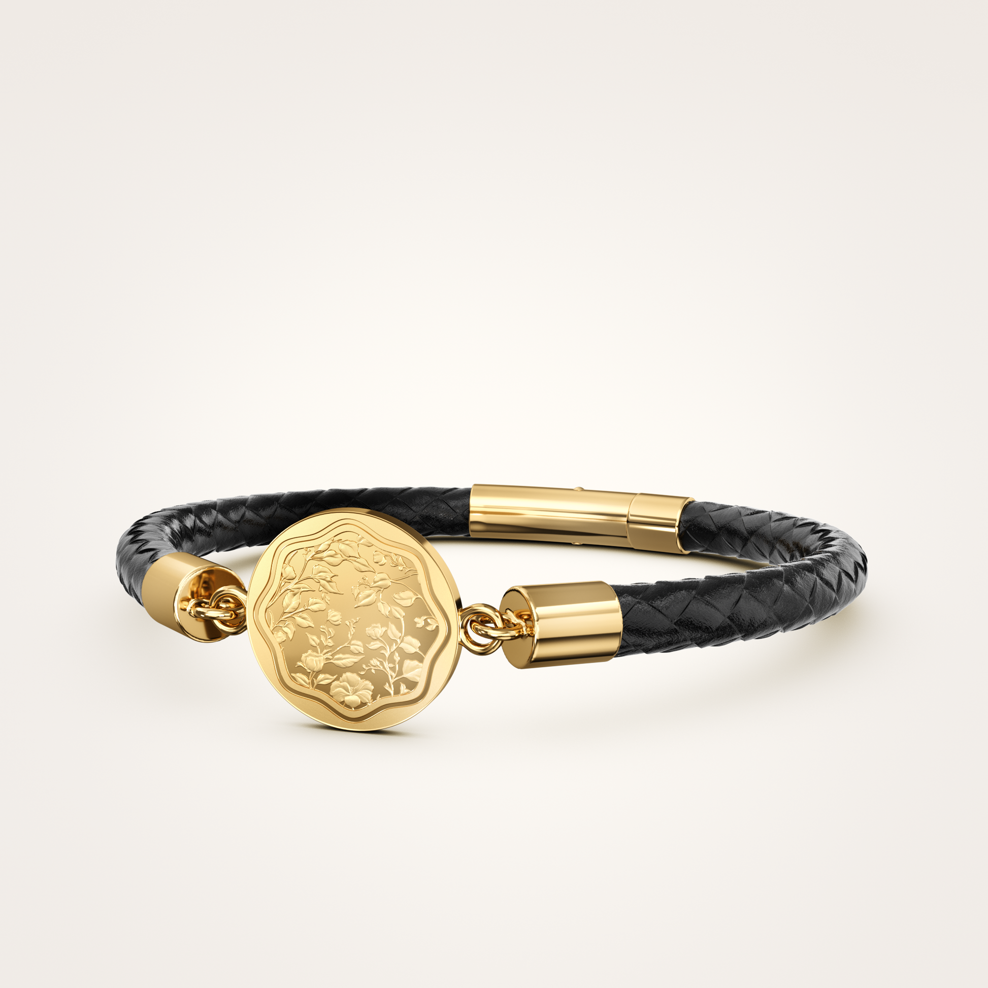 Lederarmband_Floral_18mm_Feinvergoldet