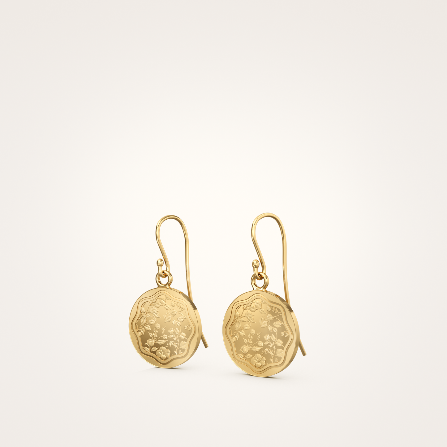 Ohrhänger_Floral_18mm_18_Karat_Gelbgold