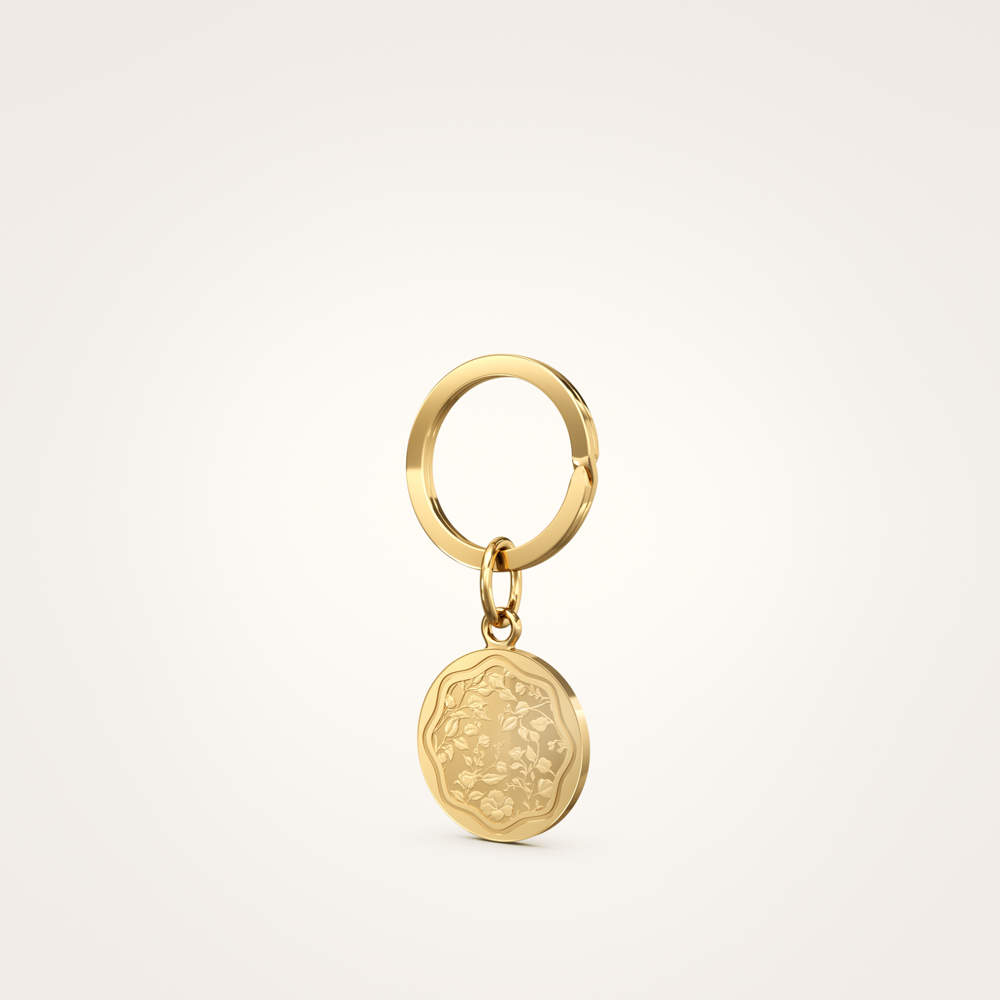 Schlüsselanhänger_Floral_18mm_18_Karat_Gelbgold