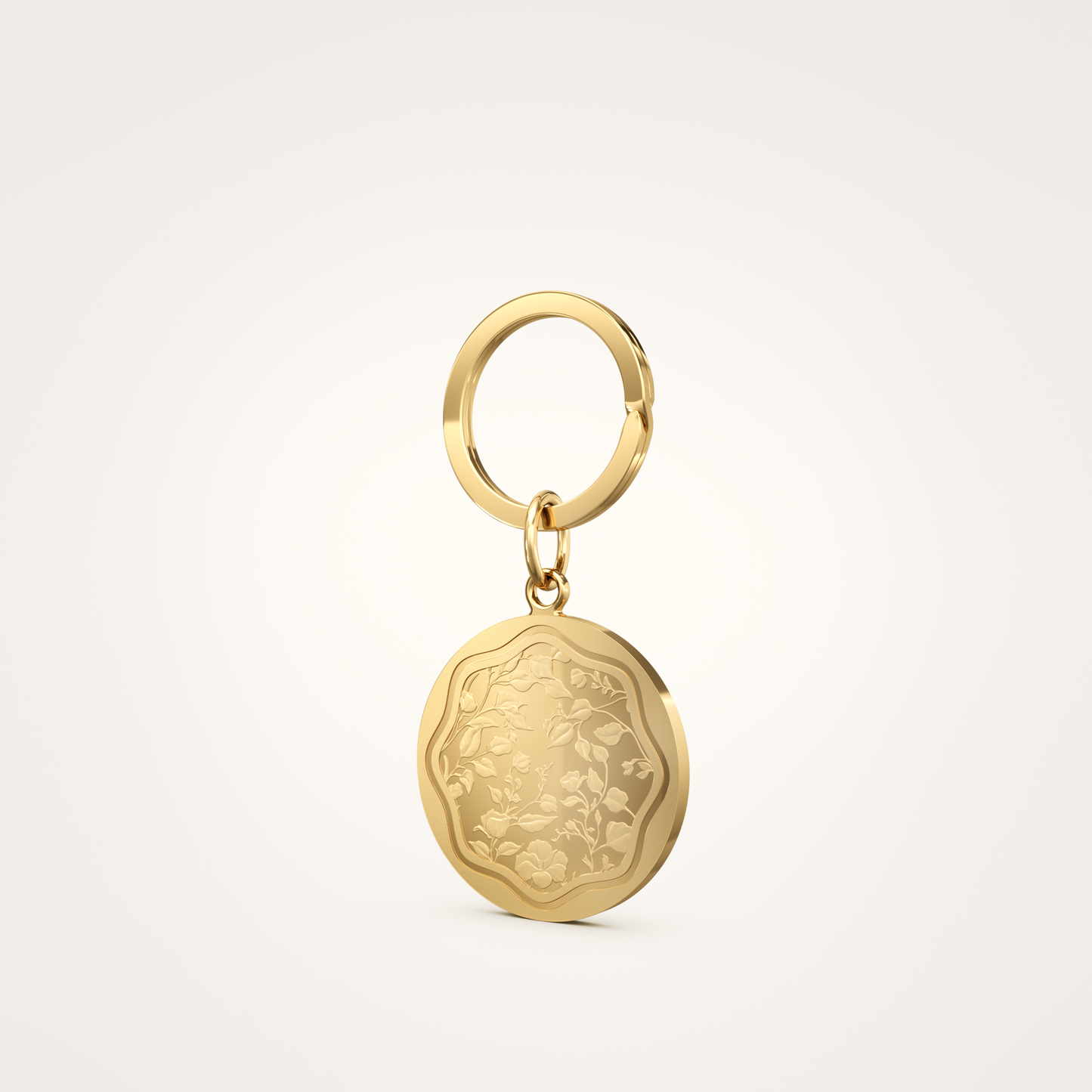 Schlüsselanhänger_Floral_26mm_18_Karat_Gelbgold