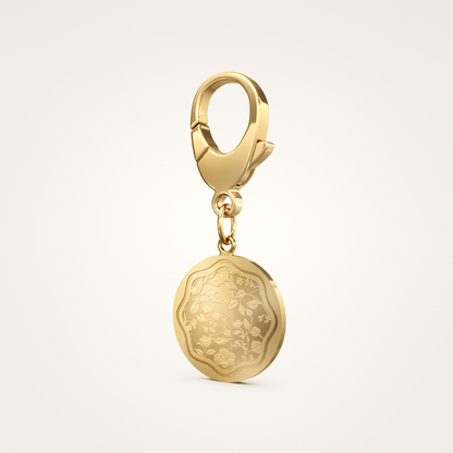 Taschenanhänger_Floral_26mm_18_Karat_Gelbgold