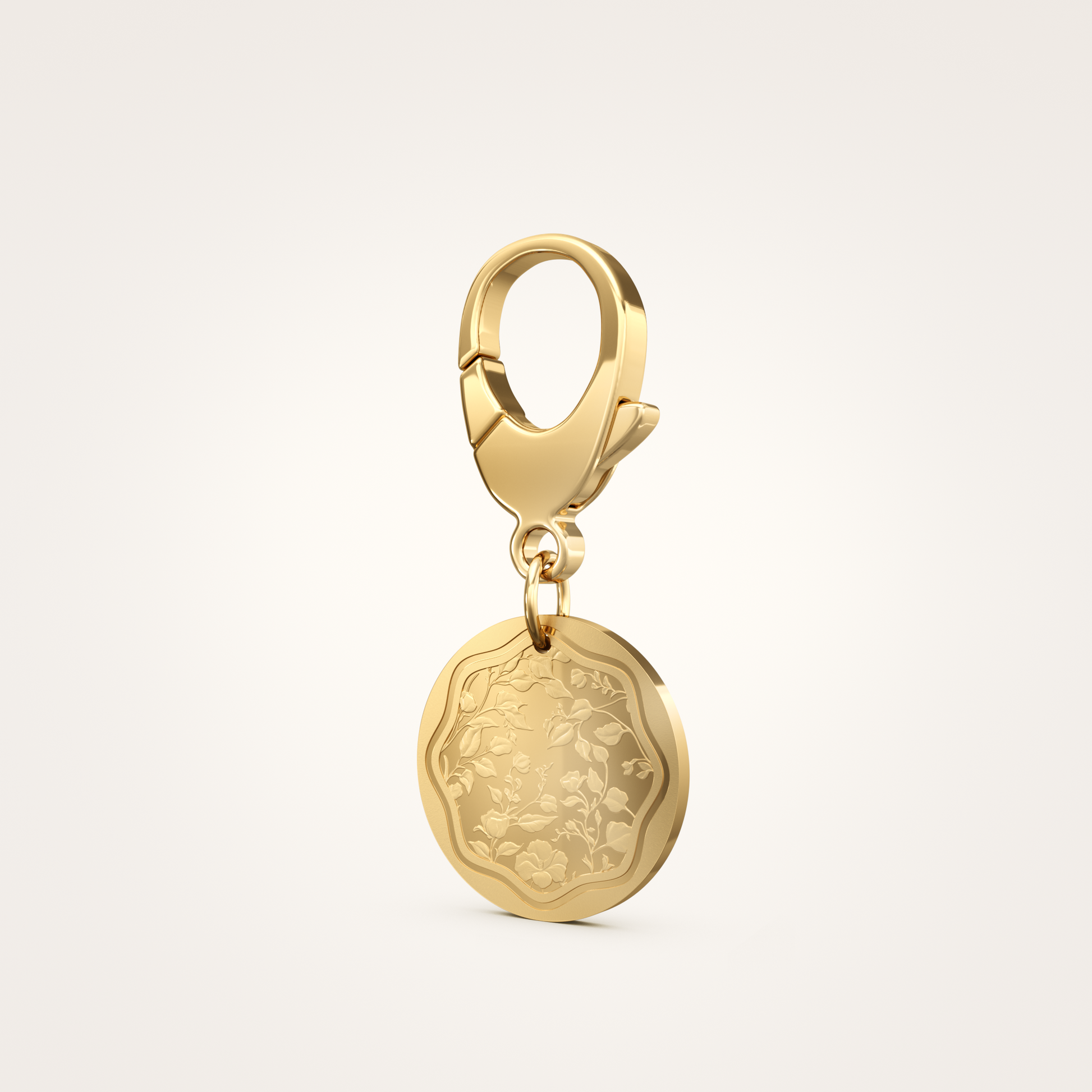 Tier-Schmuckanhänger_mit_Karabiner_Floral_26mm_18_Karat_Gelbgold