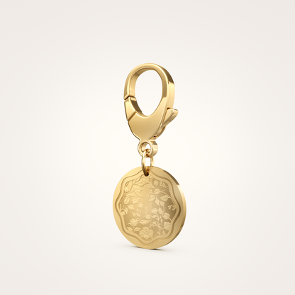 Tier-Schmuckanhänger_mit_Karabiner_Floral_26mm_18_Karat_Gelbgold
