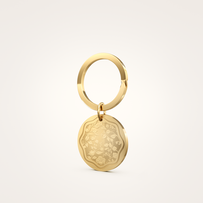 Tier-Schmuckanhänger_mit_Sicherungsring_Floral_26mm_18_Karat_Gelbgold