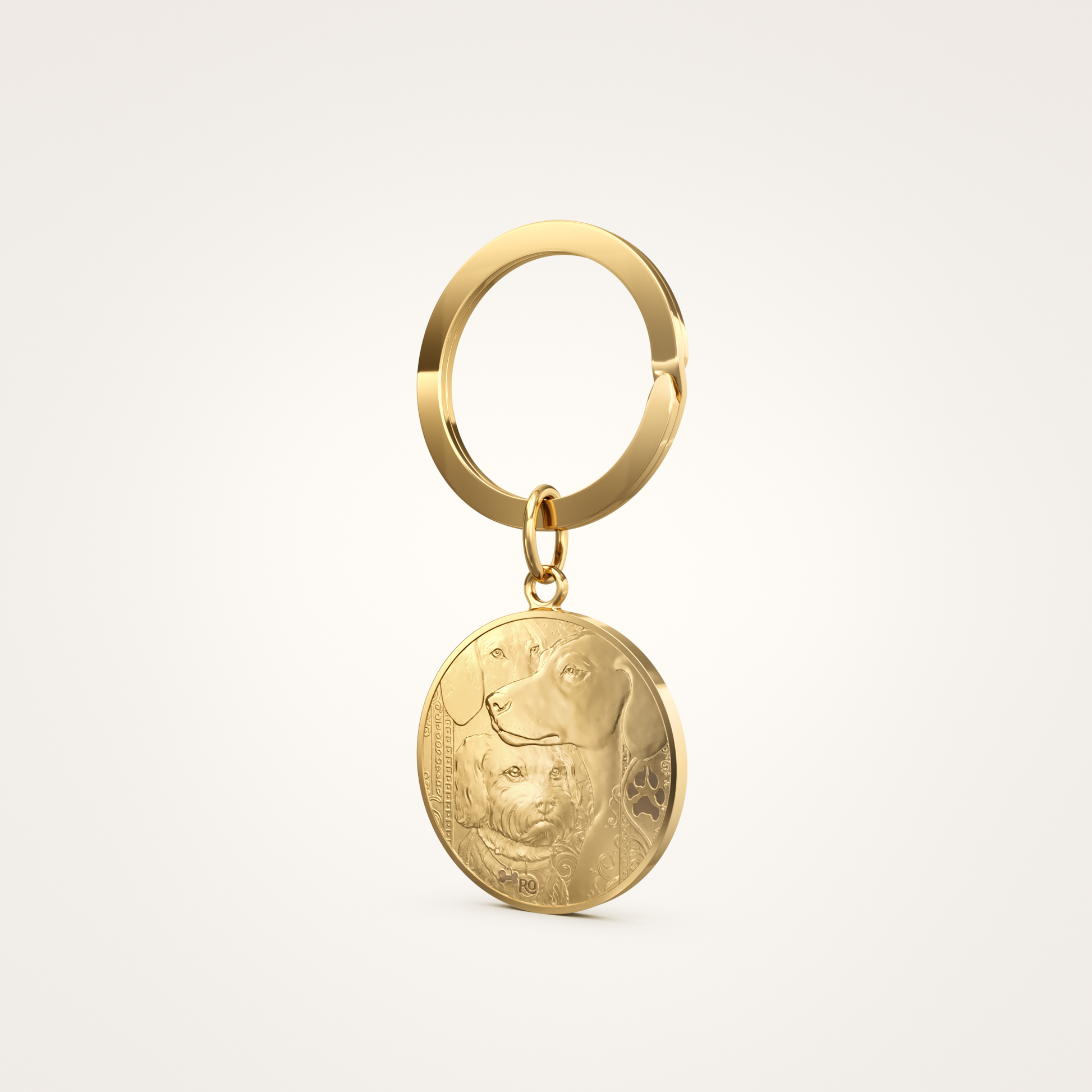 Schlüsselanhänger_Guardian_26mm_18_Karat_Gelbgold