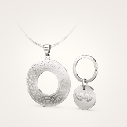 Anhänger-Set_-_Schmuckanhänger_&_Tier-Anhänger_mit_Sicherungsring_Eternal_36mm_Sterling_Silber