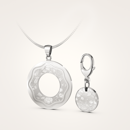 Anhänger-Set_-_Schmuckanhänger_&_Tier-Anhänger_mit_Karabiner_Floral_36mm_Sterling_Silber