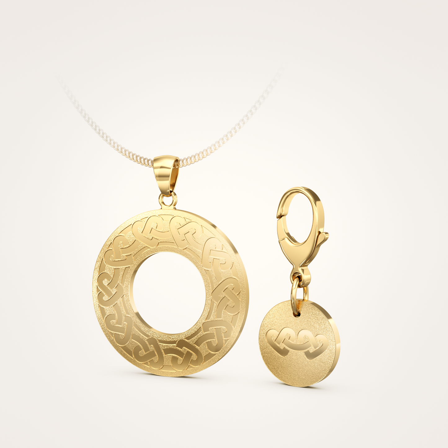 Anhänger-Set_-_Schmuckanhänger_&_Tier-Anhänger_mit_Karabiner_Eternal_36mm_Feinvergoldet