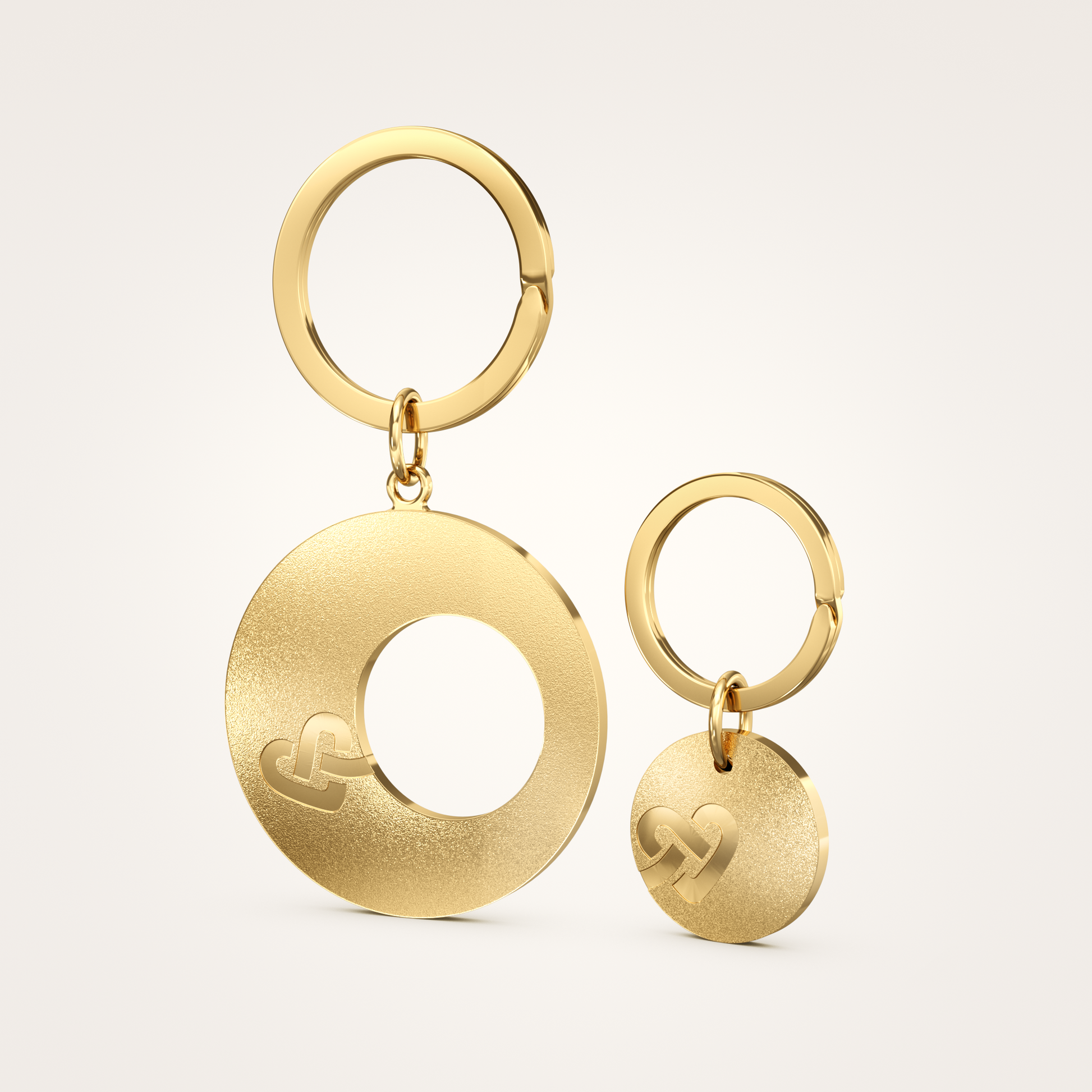 Anhänger-Set_-_Schlüsselanhänger_&_Tier-Anhänger_mit_Sicherungsring_Faithful_36mm_18_Karat_Gelbgold
